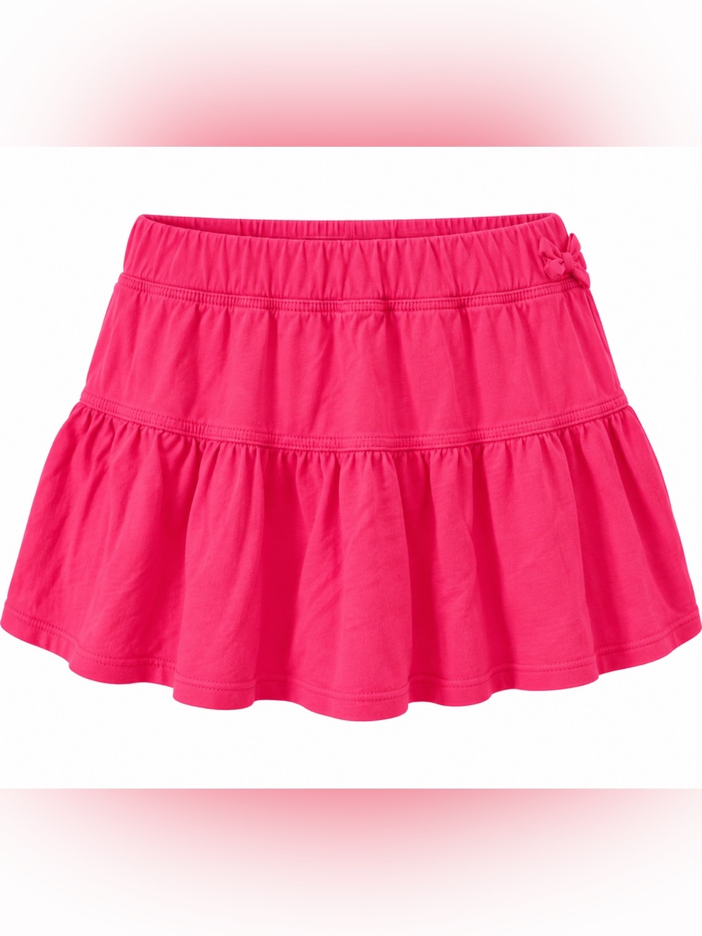 Pink Tiered Mini Skirt Elastic Waist Y2K Coquette